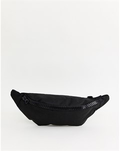 Черная массивная сумка кошелек на пояс с молнией 7x