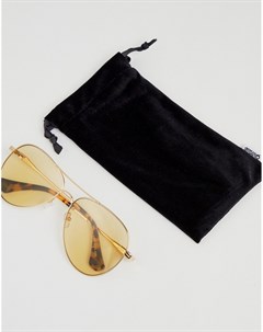 Желтые солнцезащитные очки авиаторы Lodi Sonix