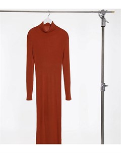 Платье водолазка рыжего цвета с длинными рукавами Y.a.s tall