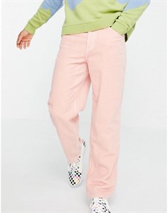 Розовые свободные джинсы из вельвета Asos design