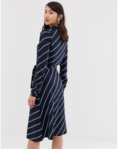Платье рубашка в диагональную полоску Vero moda tall