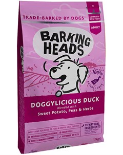 Восхитительная утка беззерновой для взрослых собак всех пород с уткой и бататом 12 кг Barking heads
