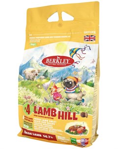 4 Lamb Hill для взрослых собак маленьких и средних пород с ягненком овощами фруктами и ягодами 2 кг Berkley