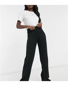 Черные меланжевые трикотажные брюки с широкими штанинами Noisy may tall