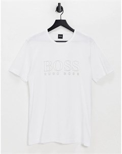 Белая футболка Tee Gold 3 Boss athleisure