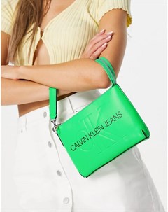 Зеленая сумка клатч на плечо Calvin klein jeans