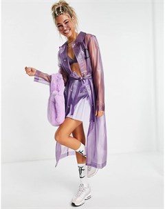 Дождевик премиум класса фиолетового цвета с двойным логотипом Juicy couture