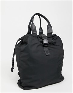 Черный рюкзак с контрастными шнурками Asos design