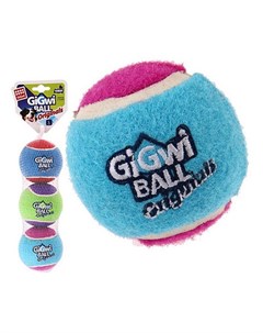 Игрушка для собак Три мяча с пищалкой Gigwi