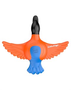 Игрушка для собак Утка с пищалкой оранжево синяя Gigwi