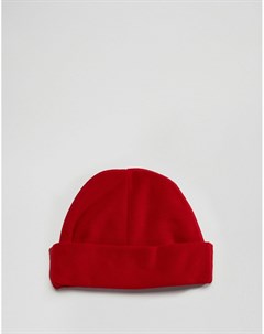 Красная шапка бини из флиса Hunter