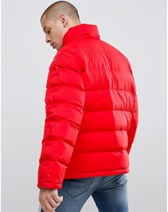 Красная дутая куртка с отделкой лентой на рукавах и логотипом на груди Biron Hugo