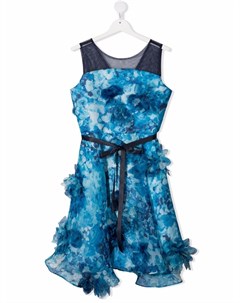 Платье с оборками и цветочным принтом Marchesa notte mini