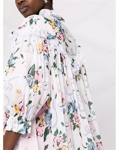 Блузка с оборками и цветочным принтом Alessandra rich