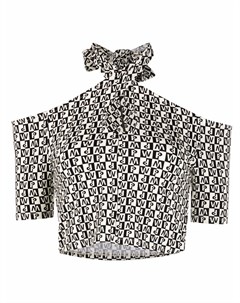 Клетчатая блузка с открытыми плечами Paloma wool