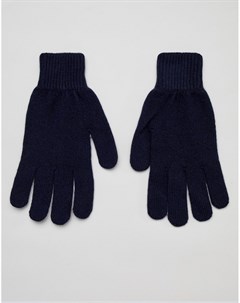 Темно синие кашемировые перчатки Paul smith