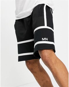 Черные баскетбольные шорты с сетчатыми вставками Mennace