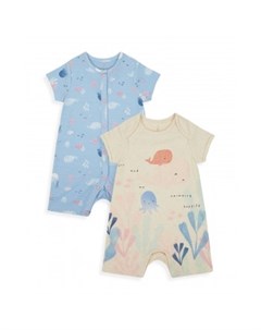 Песочники Подводный мир 2 шт кремовый голубой Mothercare