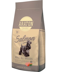 Dog Adult Salmon для взрослых собак всех пород с лососем и рисом 15 кг Araton