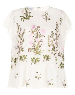 Кружевная блузка с цветочной вышивкой Giambattista valli