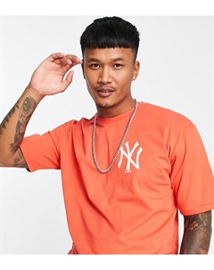 Оранжевая футболка с принтом MLB New York Yankees на спине эксклюзивно для ASOS New era