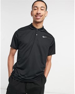Черная футболка поло с логотипом Victory Nike golf