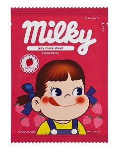 Маска Peko Jjang Jelly Mask Sheet Strawberry Отшелушивающая Тканевая с Клубникой 32 мл Holika holika