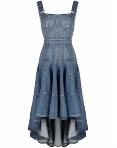 Джинсовое платье с квадратным вырезом Alexander mcqueen