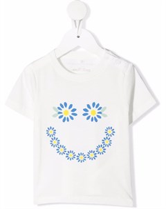 Футболка из органического хлопка с цветочным принтом Stella mccartney kids