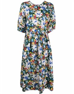 Расклешенное платье с цветочным принтом Ymc