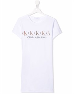 Платье футболка с логотипом Calvin klein kids