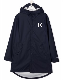 Пальто с капюшоном и логотипом Kenzo kids