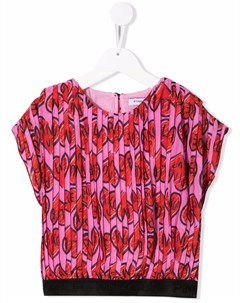 Плиссированная блузка с принтом Pinko kids