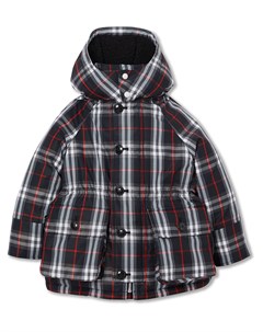 Пуховик в клетку Vintage Check с капюшоном Burberry kids