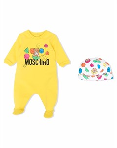 Комбинезон для новорожденного с логотипом Moschino kids