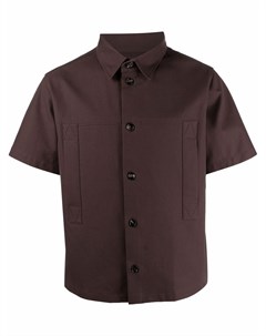 Рубашка с короткими рукавами и прорезными карманами Bottega veneta