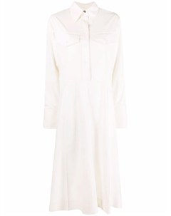 Расклешенное платье рубашка длины миди Victoria beckham