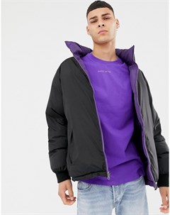 Двусторонняя дутая куртка фиолетового и черного цвета SWEET SKTBS Sweet sktbs