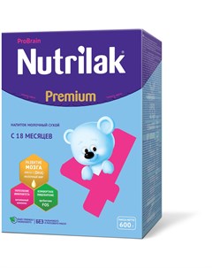 Молочный напиток Premium 600 г с 18 месяцев Nutrilak