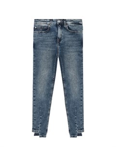 Синие джинсы с асимметричным низом детские Calvin klein