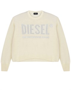 Джемпер кремового цвета с логотипом детский Diesel