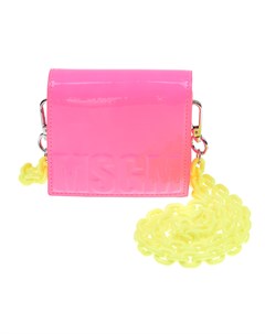 Розовая сумка с желтой цепочкой 12x11x3 см детская Msgm