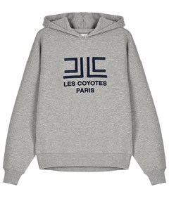Серая толстовка худи с логотипом детская Les coyotes de paris