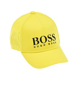 Желтая бейсболка с черным логотипом детская Hugo boss