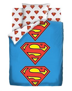 Комплект постельного белья Супермен Лого Супермен Neon с наволочкой 70х70см 1 5 спальный Отк