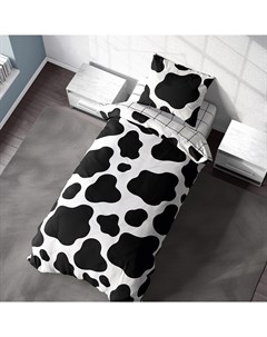 Комплект постельного белья Crazy Getup Cow с наволочкой 70х70см 1 5 спальный Отк