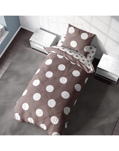 Комплект постельного белья Crazy Getup Cocoa circles с наволочкой 70х70см 1 5 спальный Отк