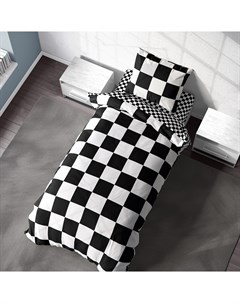 Комплект постельного белья Crazy Getup Chessboard с наволочкой 70х70см 1 5 спальный Отк