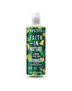 Кондиционер для волос освежающий с маслами лимона и чайного дерева для нормальных и жирных волос 400 Faith in nature
