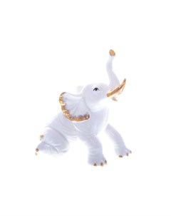 Статуэтка Слон белый и золото Royal classics